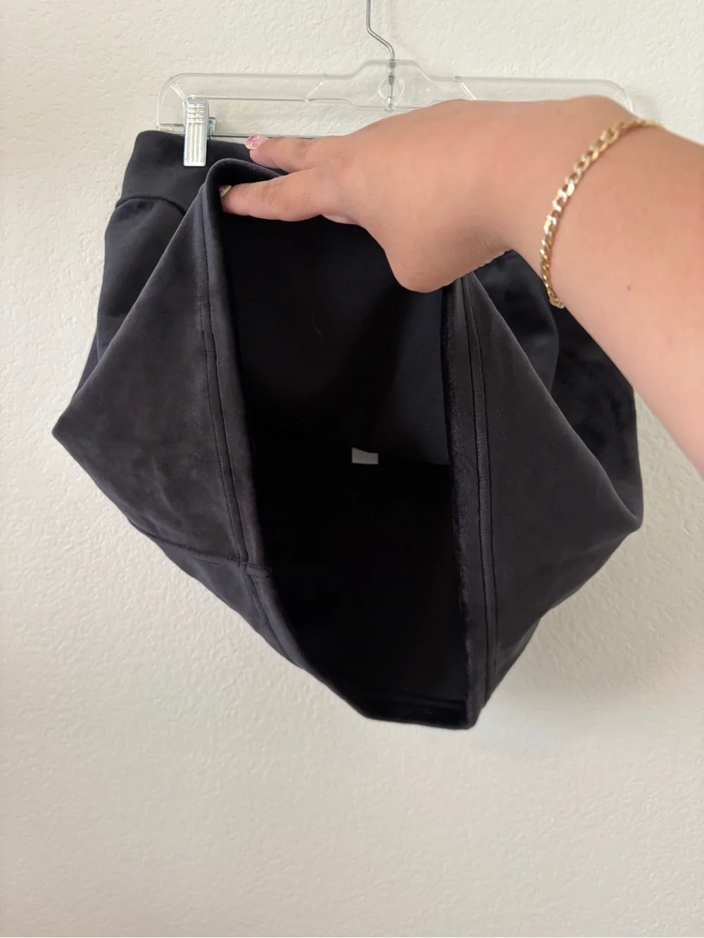 lululemon athletica Black Suede-Look Mini Skirt
